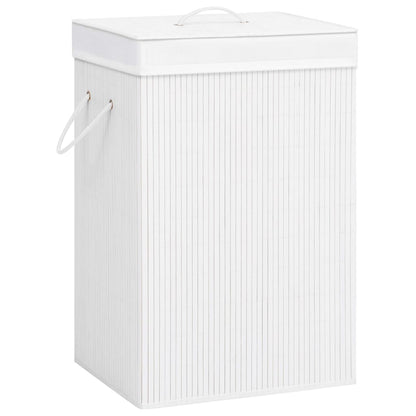 Bamboo Laundry Basket With 2 Sections 72 L