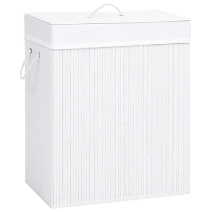 Bamboo Laundry Basket With 2 Sections 72 L