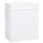 Bamboo Laundry Basket With 2 Sections 72 L
