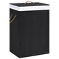 Bamboo Laundry Basket With 2 Sections 72 L