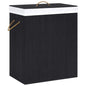 Bamboo Laundry Basket With 2 Sections 72 L