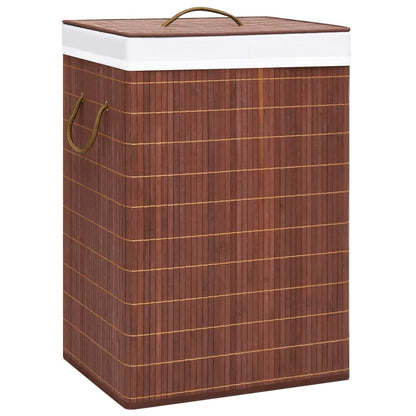 Bamboo Laundry Basket With 2 Sections 72 L