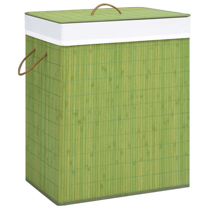 Bamboo Laundry Basket With 2 Sections 72 L