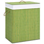 Bamboo Laundry Basket With 2 Sections 72 L