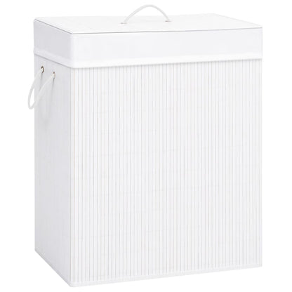 Bamboo Laundry Bin Rectangular Natural