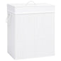 Bamboo Laundry Bin Rectangular Natural