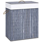 Bamboo Laundry Bin Rectangular Natural