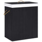 Bamboo Laundry Bin Rectangular Natural
