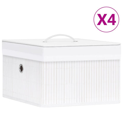 Bamboo Storage Boxes 4 Pcs