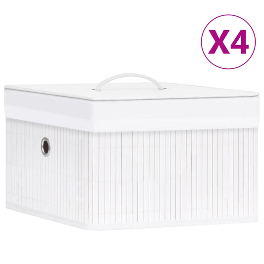 Bamboo Storage Boxes 4 Pcs