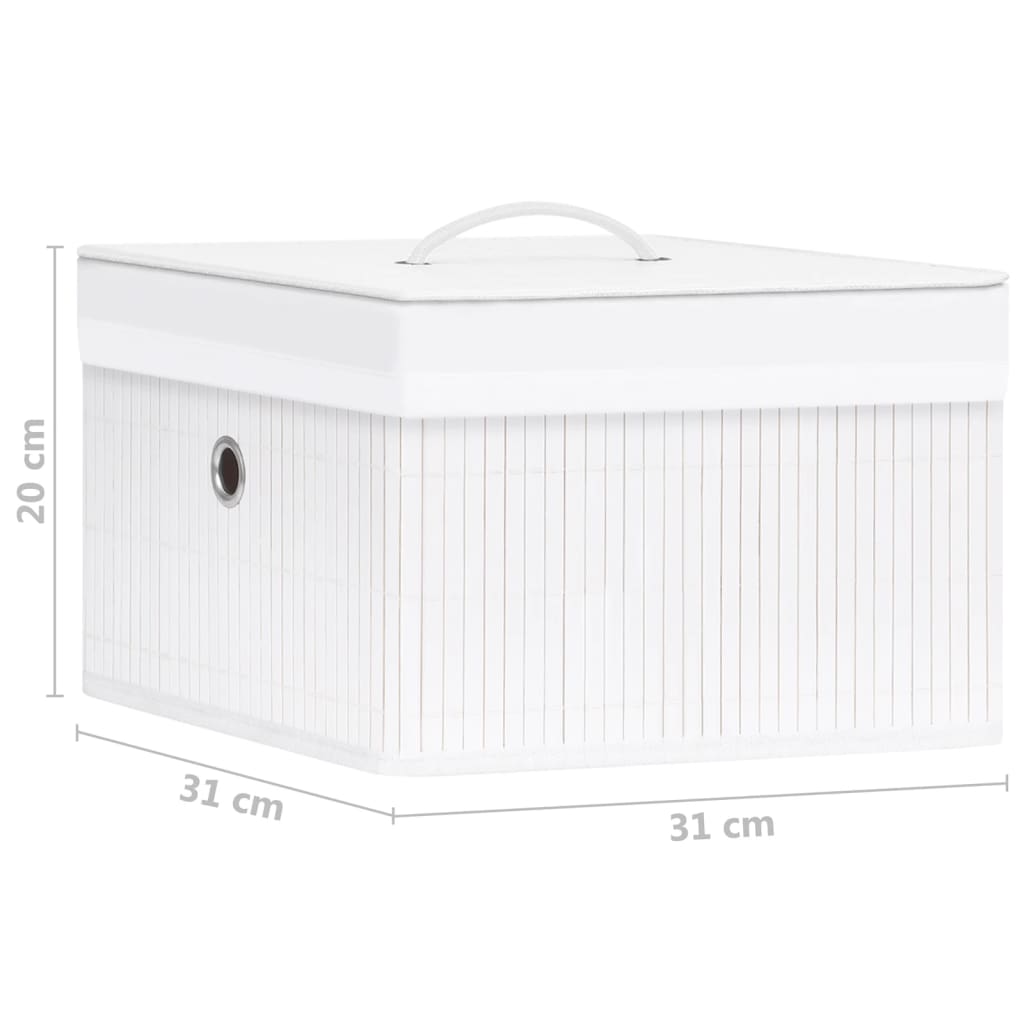 Bamboo Storage Boxes 4 Pcs