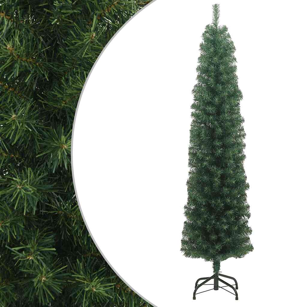 Slim Artificial Pre-Lit Christmas Tree With Ball Set