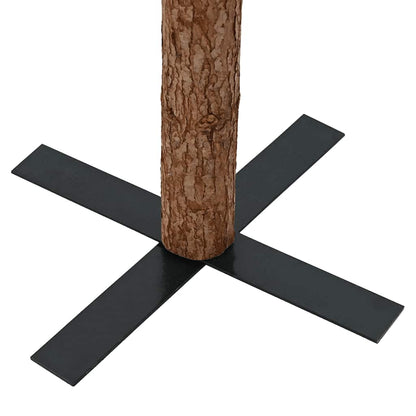 Slim Christmas Tree With Real Wood And Cones Green 150 Cm Pvc