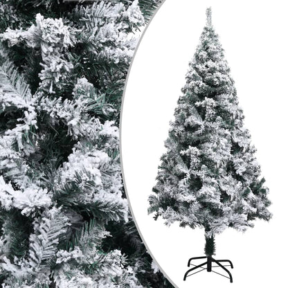 Artificial Christmas Tree With Flocked Snow Green 150 M Pvc