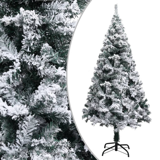 Artificial Christmas Tree With Flocked Snow Green 150 M Pvc