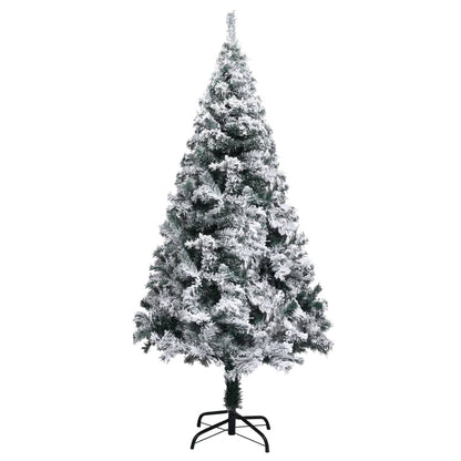 Artificial Christmas Tree With Flocked Snow Green 150 M Pvc