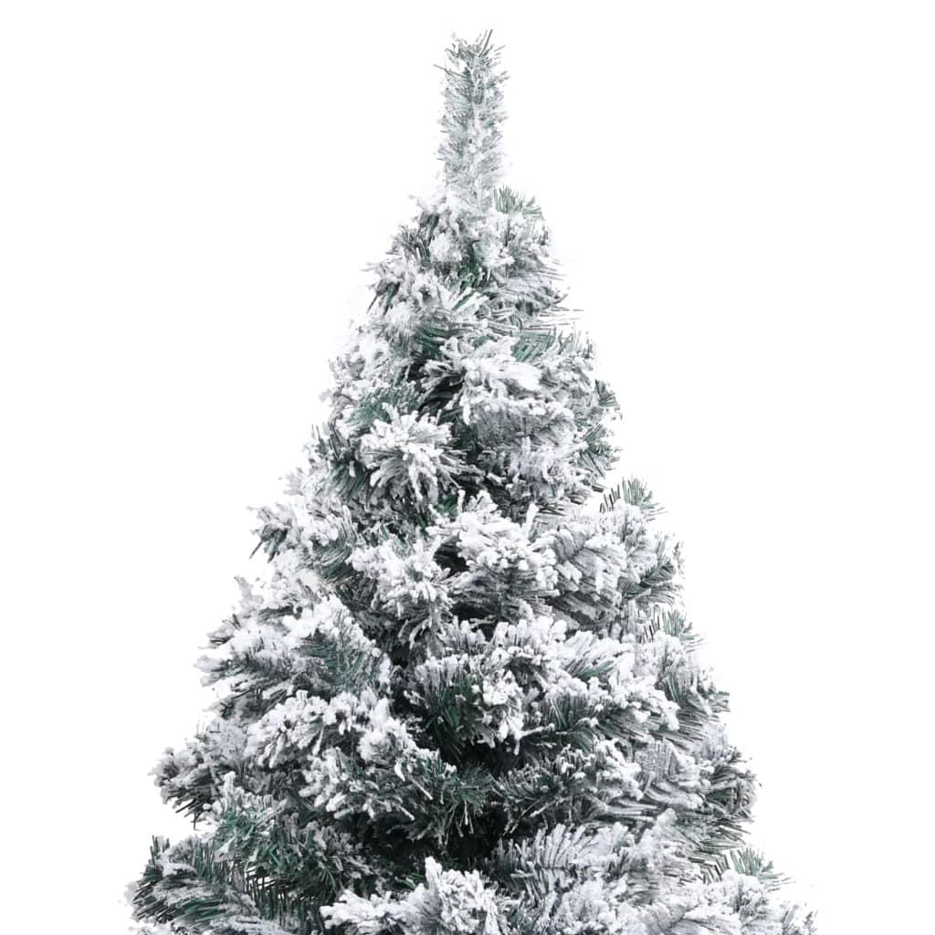 Artificial Christmas Tree With Flocked Snow Green 150 M Pvc