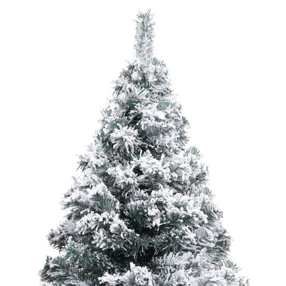 Artificial Christmas Tree With Flocked Snow Green 150 M Pvc
