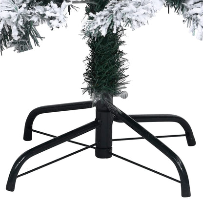 Artificial Christmas Tree With Flocked Snow Green 150 M Pvc