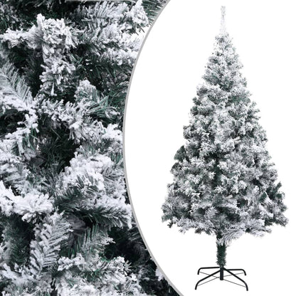 Artificial Christmas Tree With Flocked Snow Green 150 M Pvc