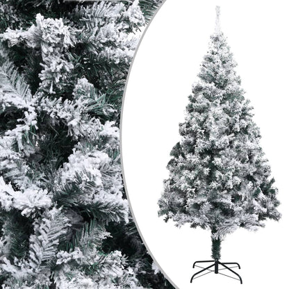 Artificial Christmas Tree With Flocked Snow Green 150 M Pvc