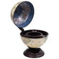 Tabletop Globe Bar Wine Stand Eucalyptus Wood