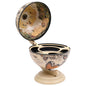 Tabletop Globe Bar Wine Stand Eucalyptus Wood