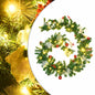 Christmas Garland With Led Lights Black 2.7 M Pvc