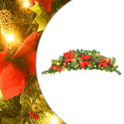 Christmas Arch With Led Lights Black 90 Cm Pvc