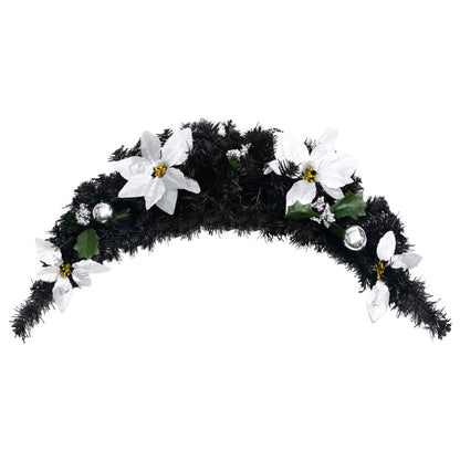 Christmas Arch With Led Lights Black 90 Cm Pvc