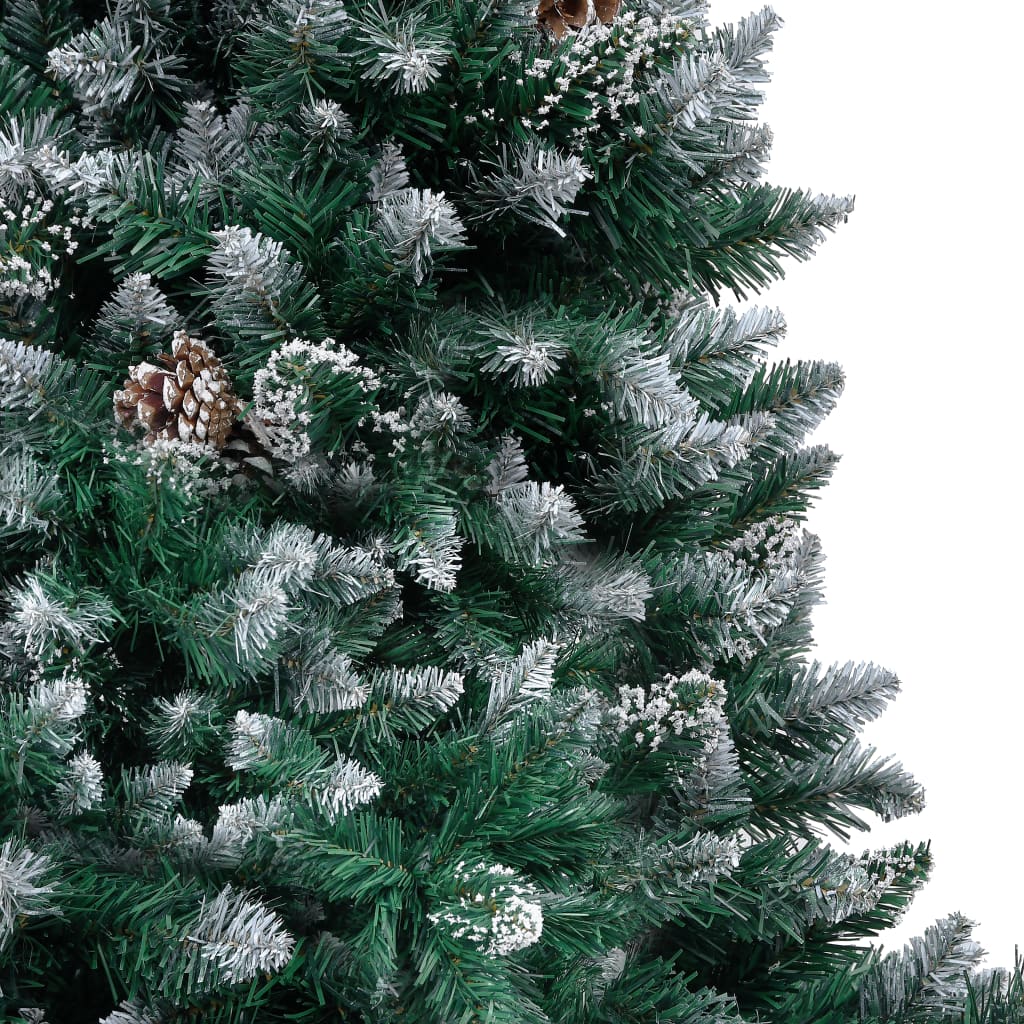 Artificial Christmas Tree With Pine Cones And White Snow 150 Cm