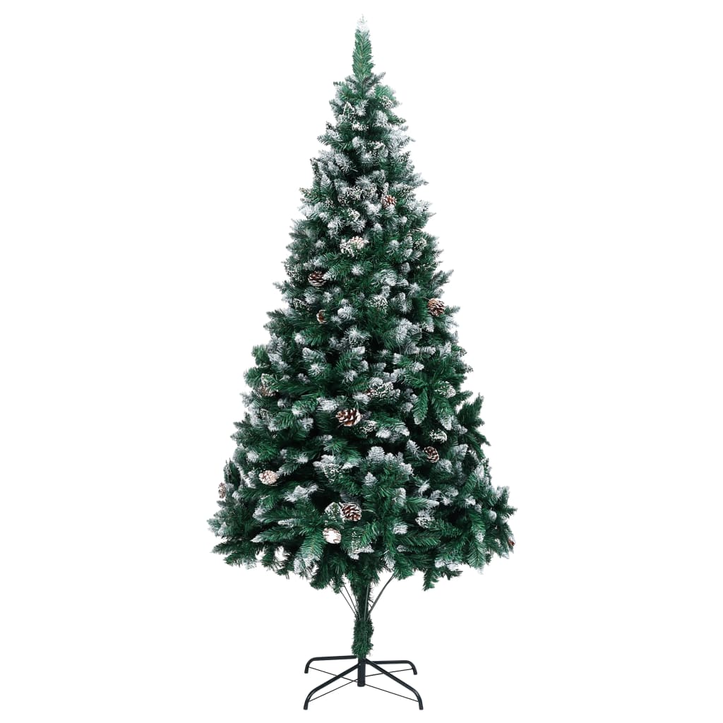Artificial Christmas Tree With Pine Cones And White Snow 150 Cm