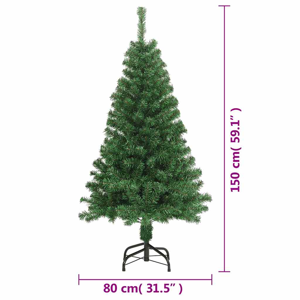 Artificial Christmas Tree With Thick Branches 150 Cm Pvc