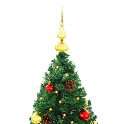 Artificial Pre-Lit Christmas Tree With Baubles 150 Cm