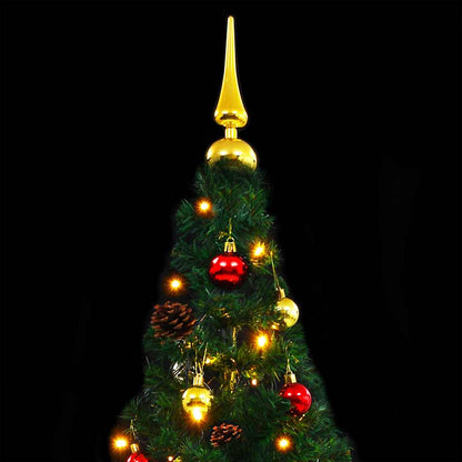 Artificial Pre-Lit Christmas Tree With Baubles 150 Cm