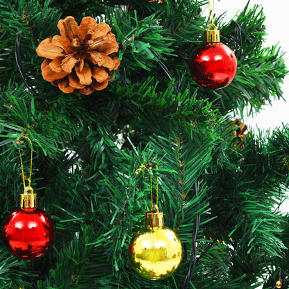 Artificial Pre-Lit Christmas Tree With Baubles 150 Cm
