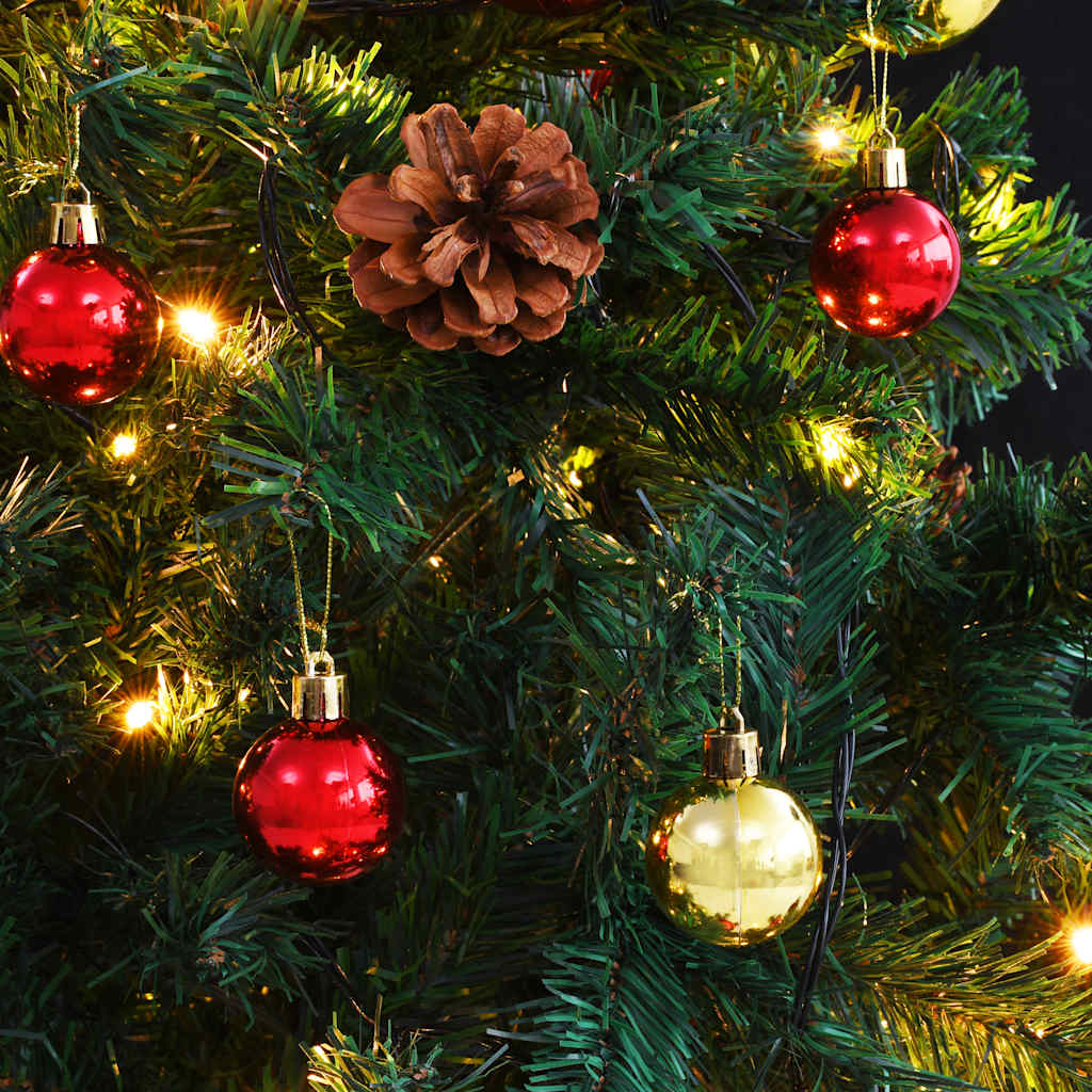 Artificial Pre-Lit Christmas Tree With Baubles 150 Cm