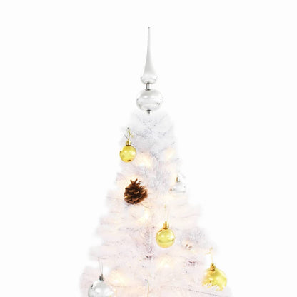 Artificial Pre-Lit Christmas Tree With Baubles 150 Cm