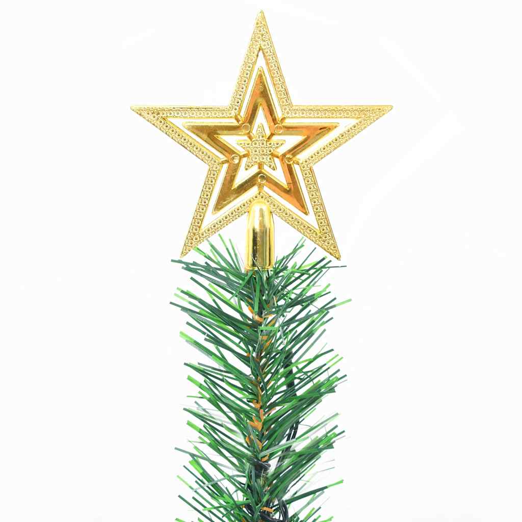 Artificial Pre-Lit Christmas Tree With Baubles Green 64 Cm
