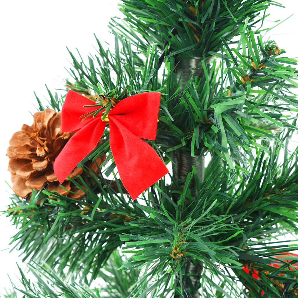 Artificial Pre-Lit Christmas Tree With Baubles Green 64 Cm