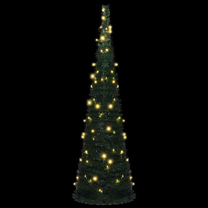 Pop-Up String Artificial Pre-Lit Christmas Tree Green 150 Cm
