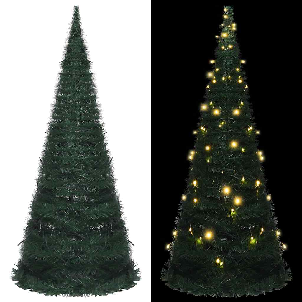 Pop-Up String Artificial Pre-Lit Christmas Tree Green 150 Cm