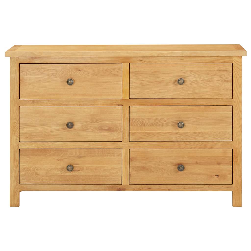 Chest Of Drawers 105X33.5X73 Cm Solid Oak Wood