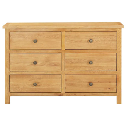 Chest Of Drawers 105X33.5X73 Cm Solid Oak Wood