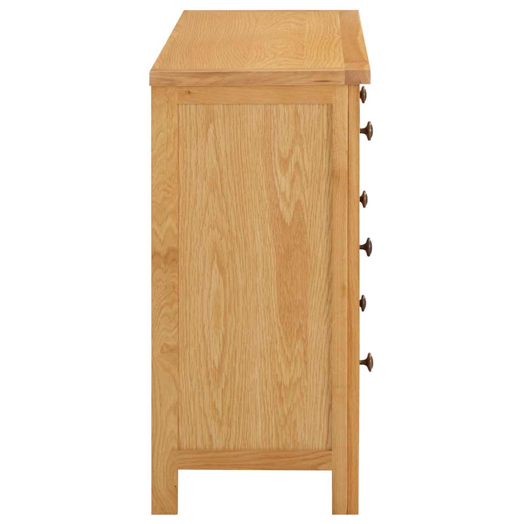 Chest Of Drawers 105X33.5X73 Cm Solid Oak Wood