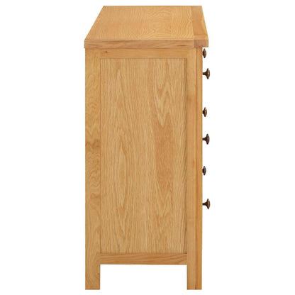 Chest Of Drawers 105X33.5X73 Cm Solid Oak Wood