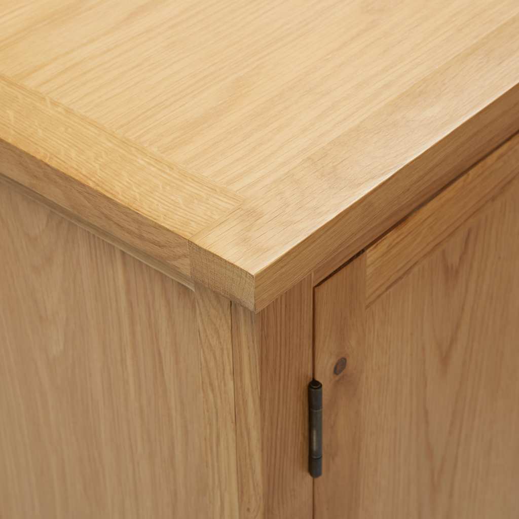Cupboard 45X32X85 Cm Solid Oak Wood