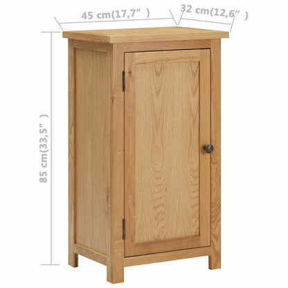 Cupboard 45X32X85 Cm Solid Oak Wood