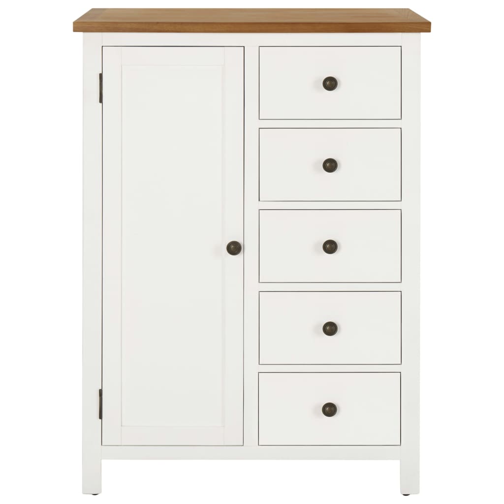 Wardrobe 76X52X105 Cm Solid Oak Wood