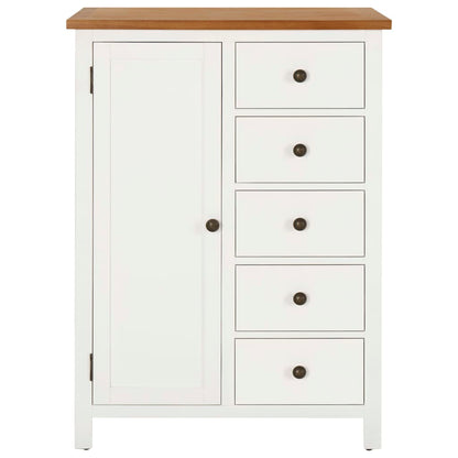 Wardrobe 76X52X105 Cm Solid Oak Wood